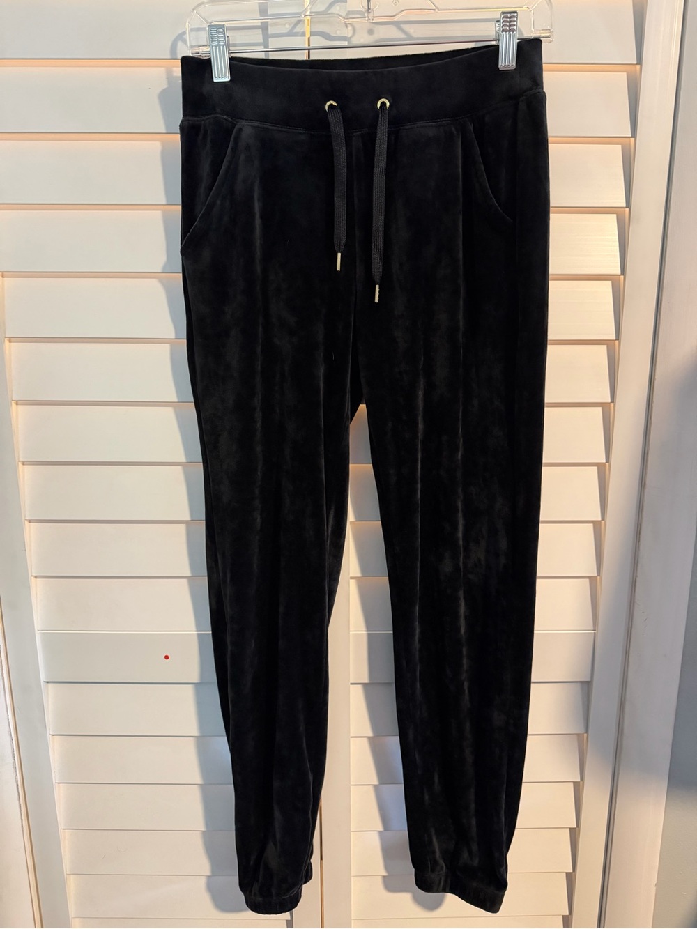 Lilly Pulitzer Black Velour Drawstring Joggers